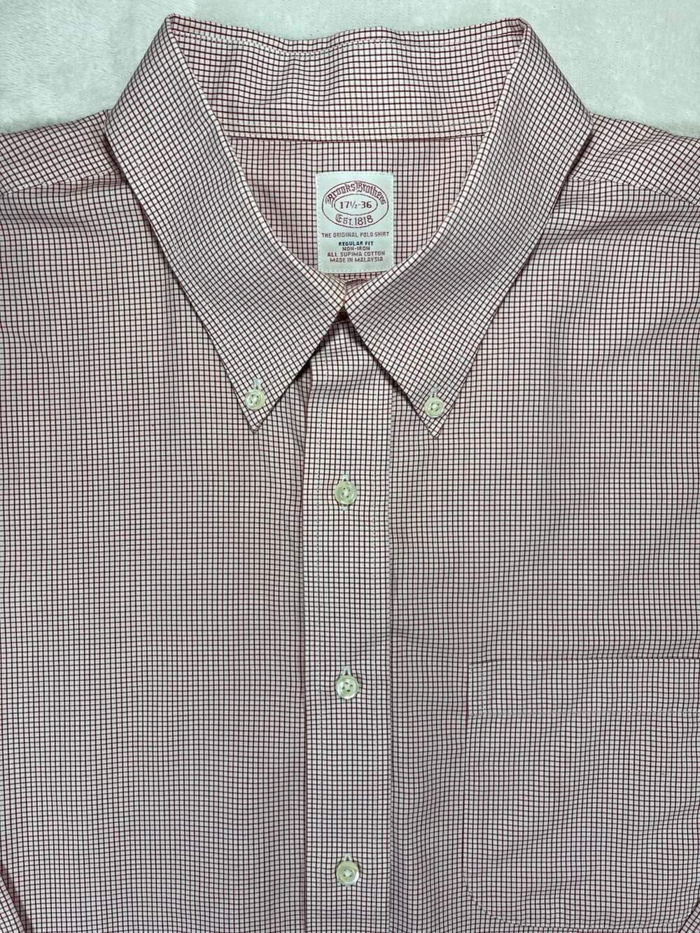 Brooks Brothers Original Polo Regular Fit Non-Iron Supima Cotton Dress Shirt 17.